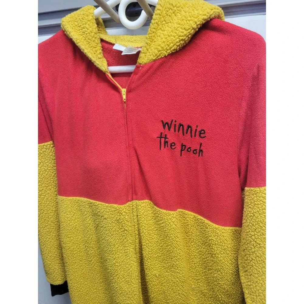 Disney Kids Winnie the Pooh Fleece Hooded Pajamas Onesie XLarge 18 20